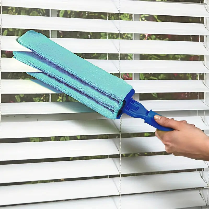 Extra Large Blinds Duster Pro - Extendable Window Blinds Cleaner with Soft Microfiber Sleeves and Long Handle - Effective Cleaning Tool for Window Blinds, Air Conditioner Vents