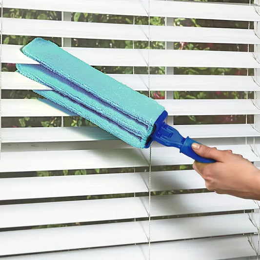 Extra Large Blinds Duster Pro - Extendable Window Blinds Cleaner with Soft Microfiber Sleeves and Long Handle - Effective Cleaning Tool for Window Blinds, Air Conditioner Vents